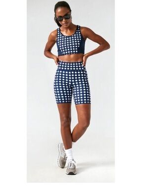 Tuckernuck Bike Shorts Blue Gingham